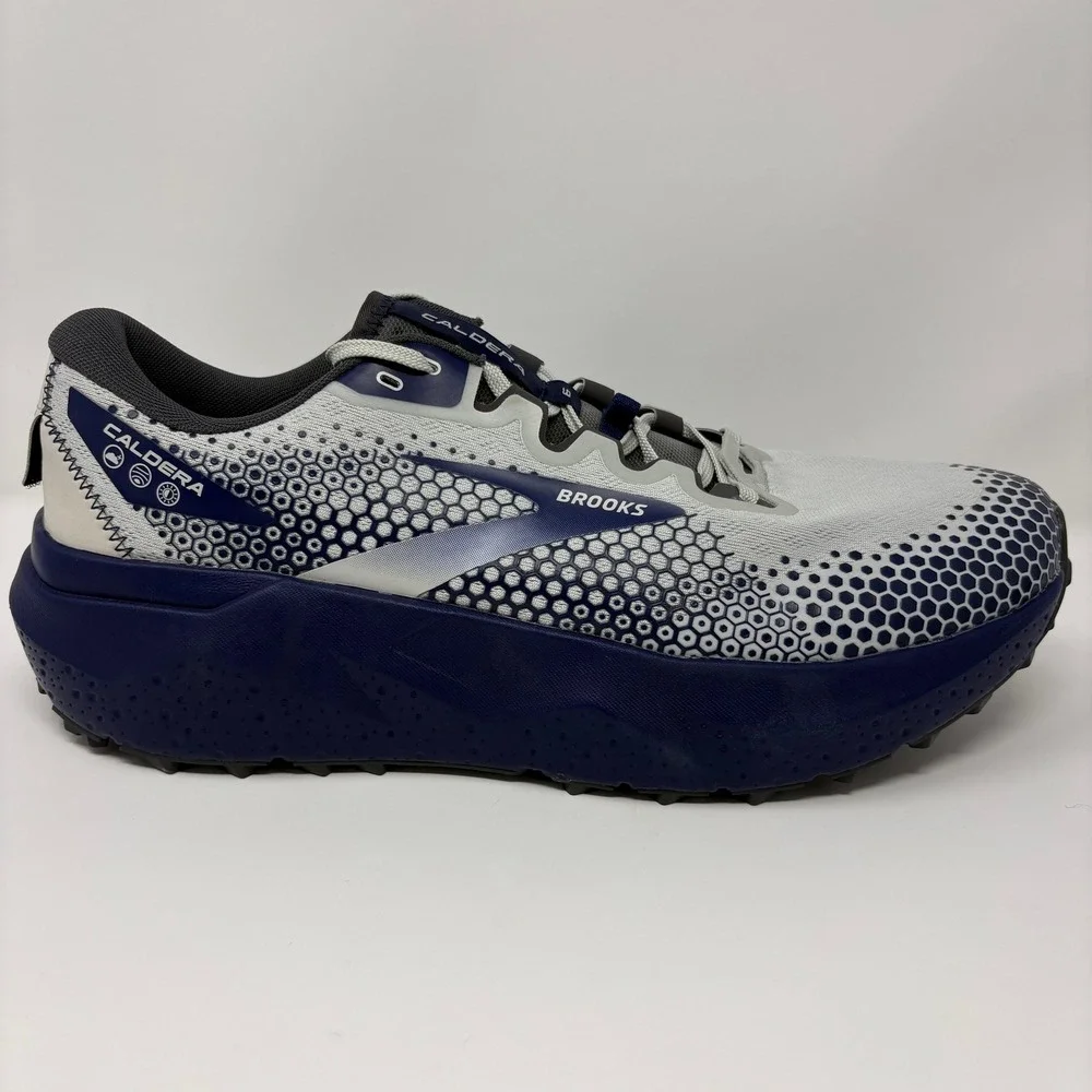 Brooks Caldera 6 Men's Size 14 Grey Blue Trail Running Shoes (1103791D071)